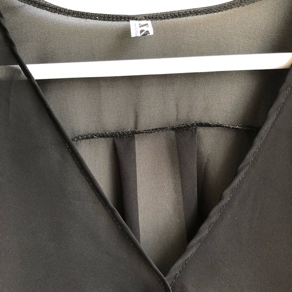 Black Sheer Long Sleeve Top - Picture 3 of 14